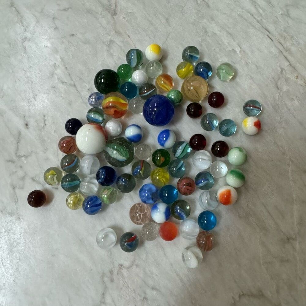 Lot of 73 vintage marbles